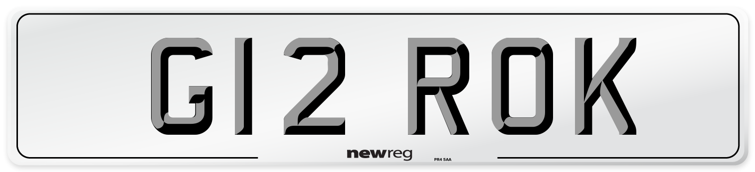 G12 ROK Front Number Plate