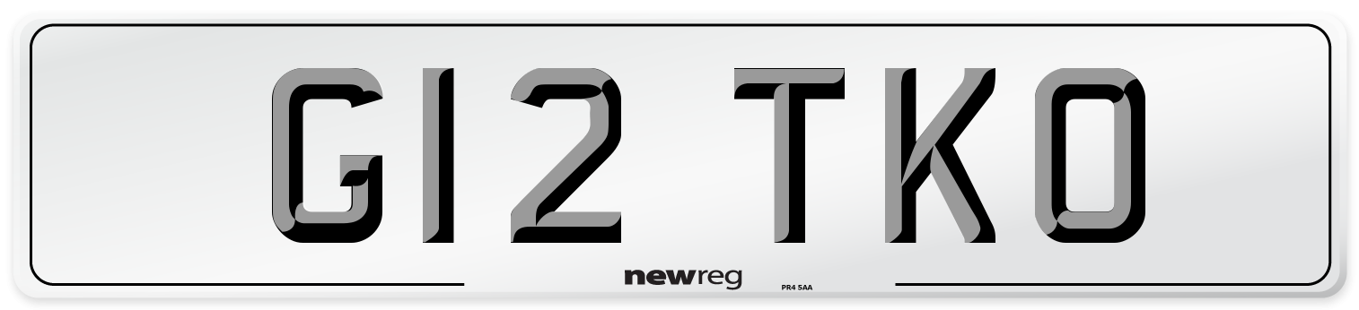 G12 TKO Front Number Plate