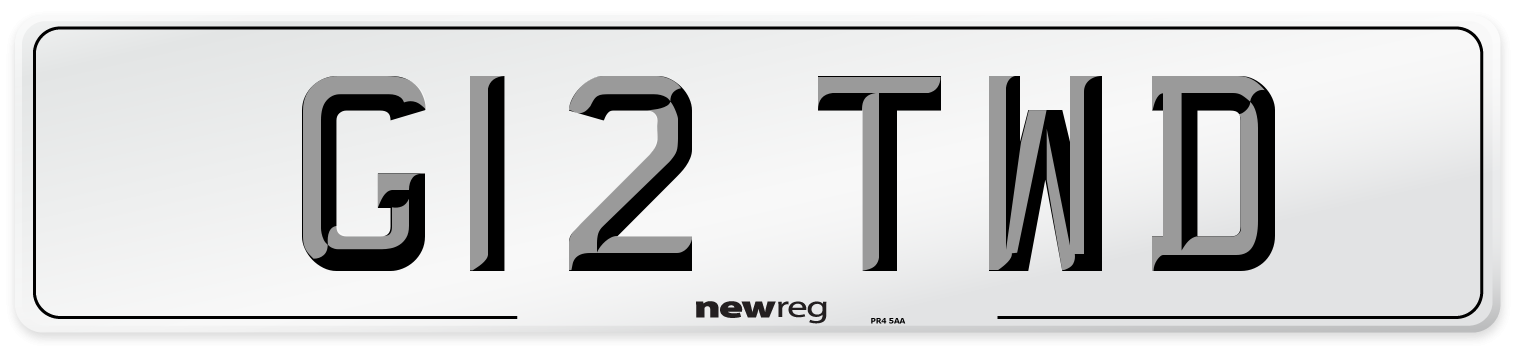 G12 TWD Front Number Plate