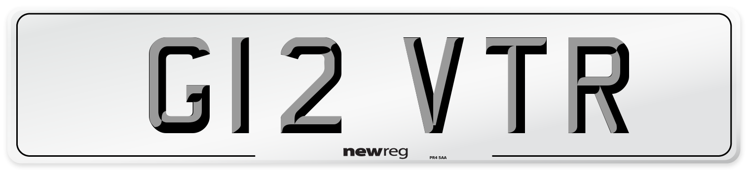 G12 VTR Front Number Plate