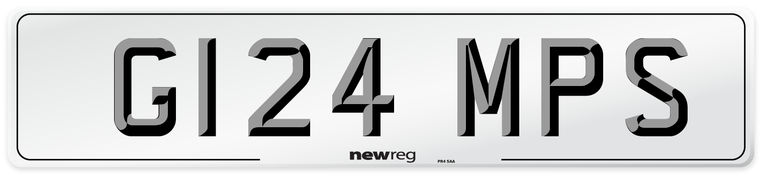 G124 MPS Front Number Plate