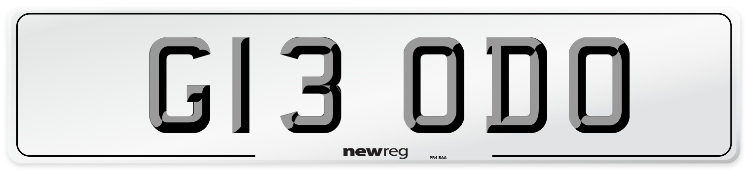 G13 ODO Front Number Plate