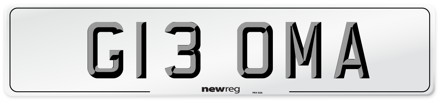 G13 OMA Front Number Plate