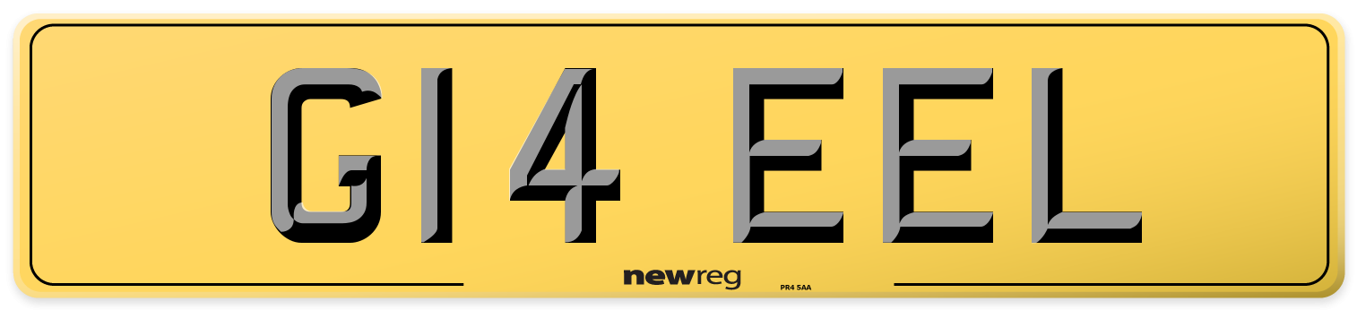 G14 EEL Rear Number Plate