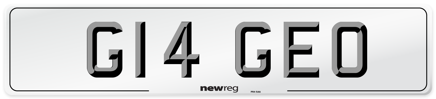 G14 GEO Front Number Plate