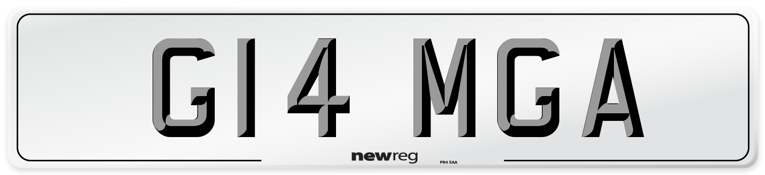 G14 MGA Front Number Plate