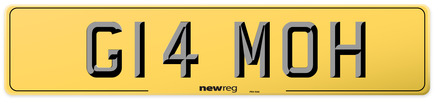 G14 MOH Rear Number Plate