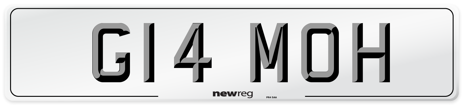 G14 MOH Front Number Plate