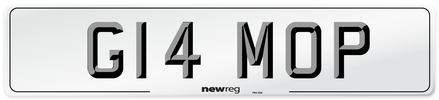G14 MOP Front Number Plate