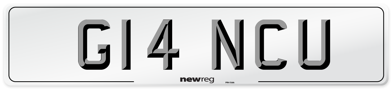 G14 NCU Front Number Plate