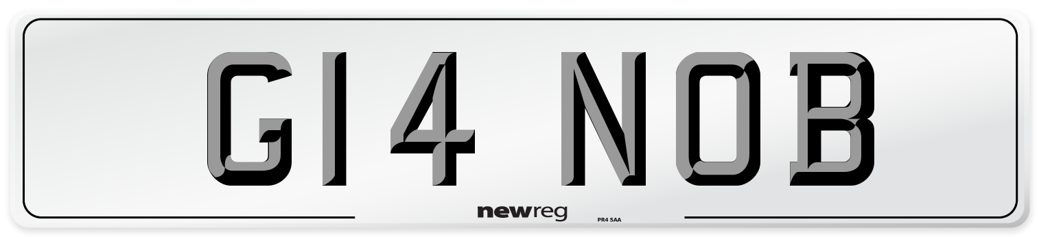 G14 NOB Front Number Plate