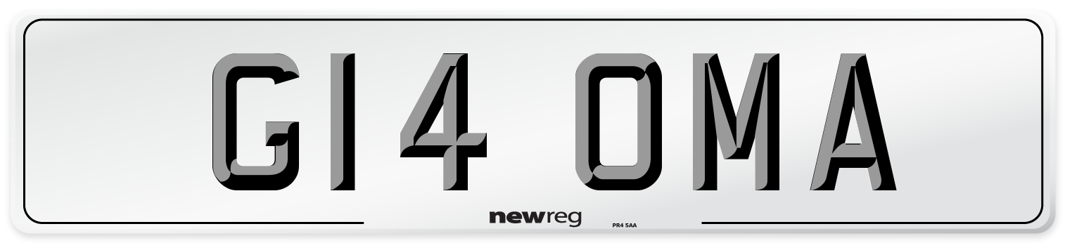 G14 OMA Front Number Plate
