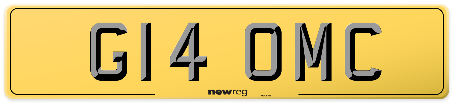 G14 OMC Rear Number Plate