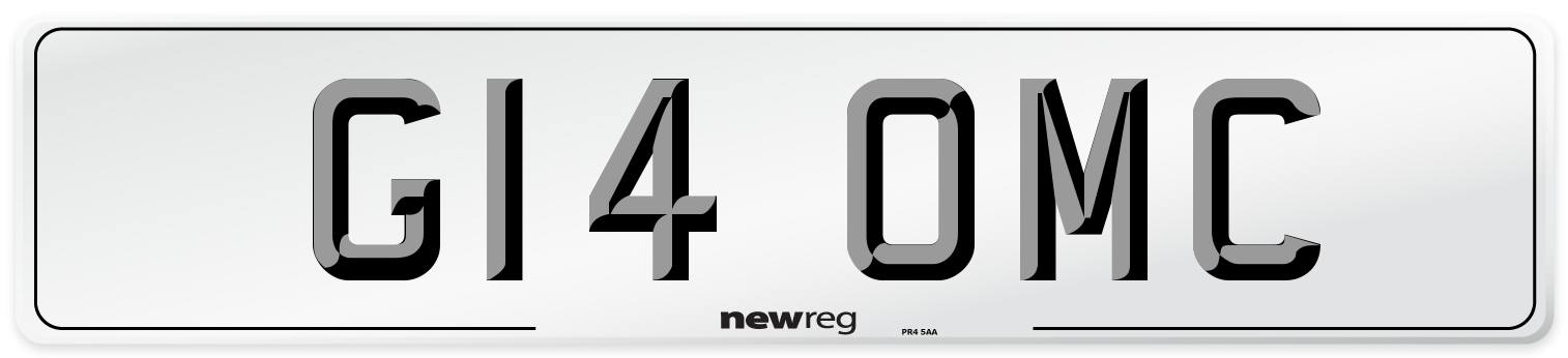 G14 OMC Front Number Plate