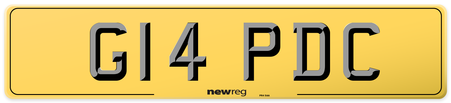 G14 PDC Rear Number Plate