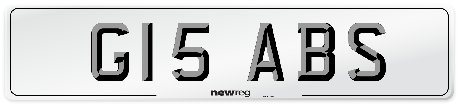 G15 ABS Front Number Plate