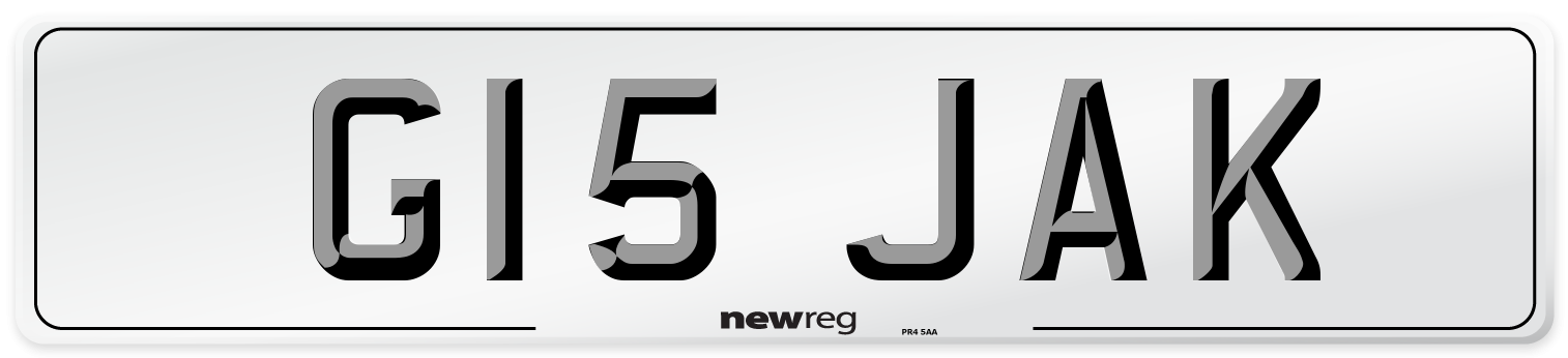 G15 JAK Front Number Plate