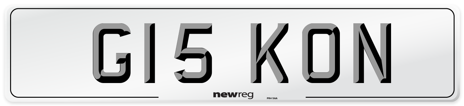 G15 KON Front Number Plate