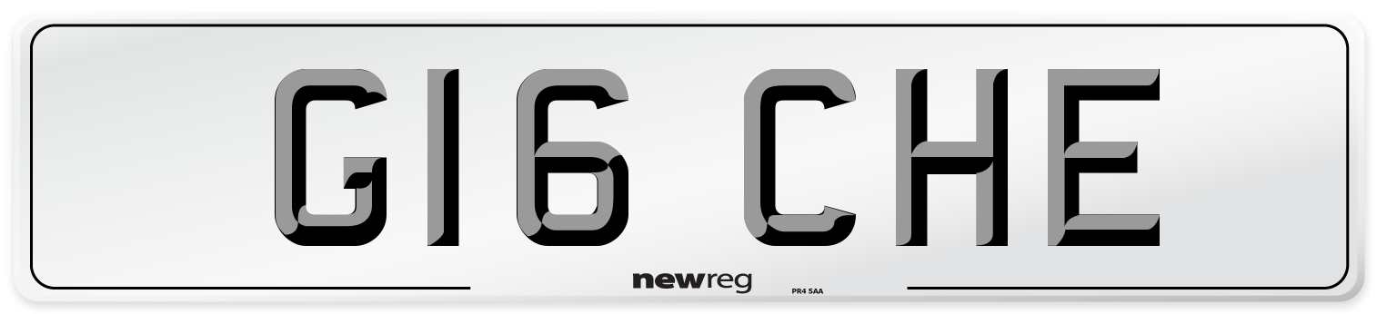 G16 CHE Front Number Plate