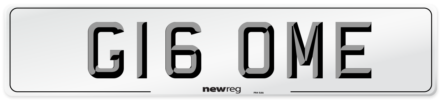 G16 OME Front Number Plate