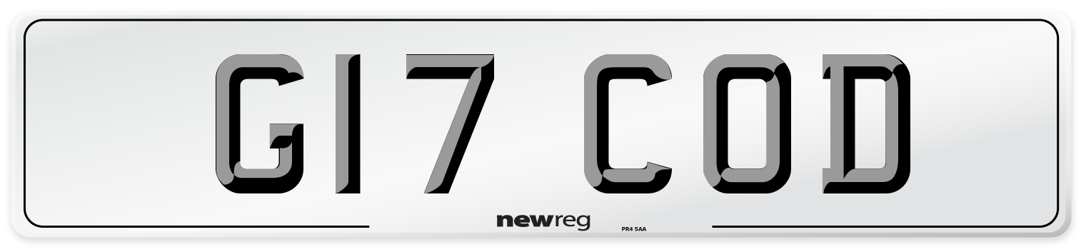 G17 COD Front Number Plate