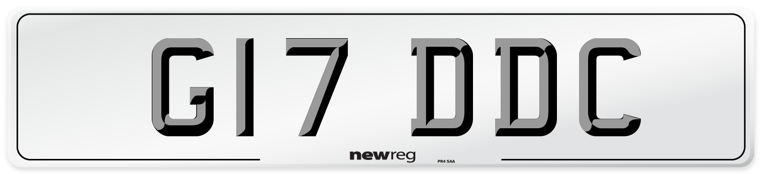 G17 DDC Front Number Plate