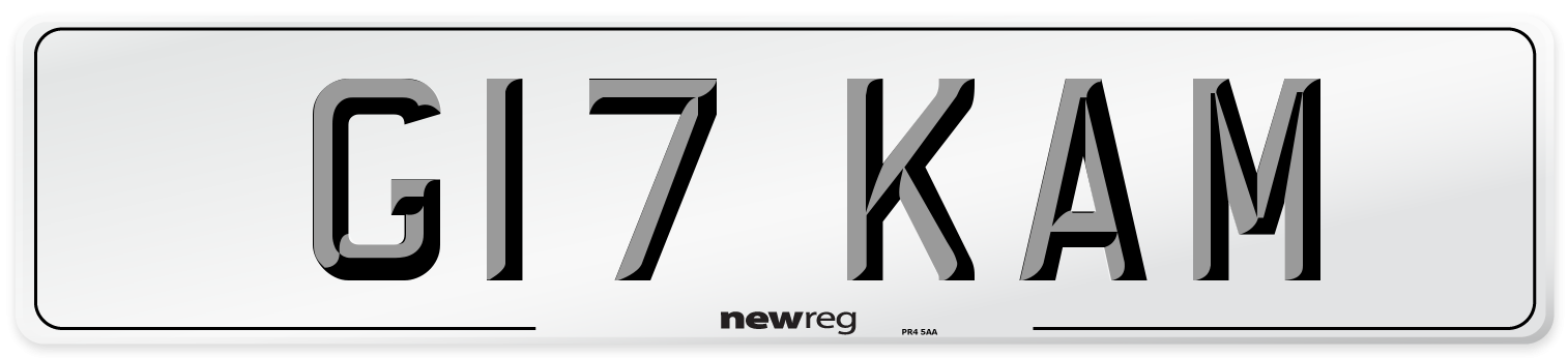 G17 KAM Front Number Plate