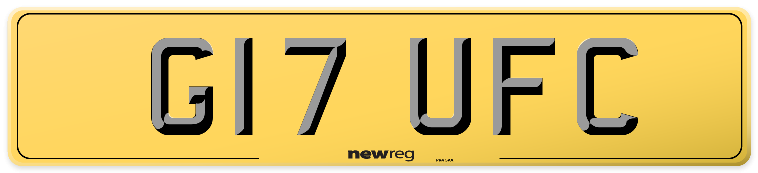 G17 UFC Rear Number Plate