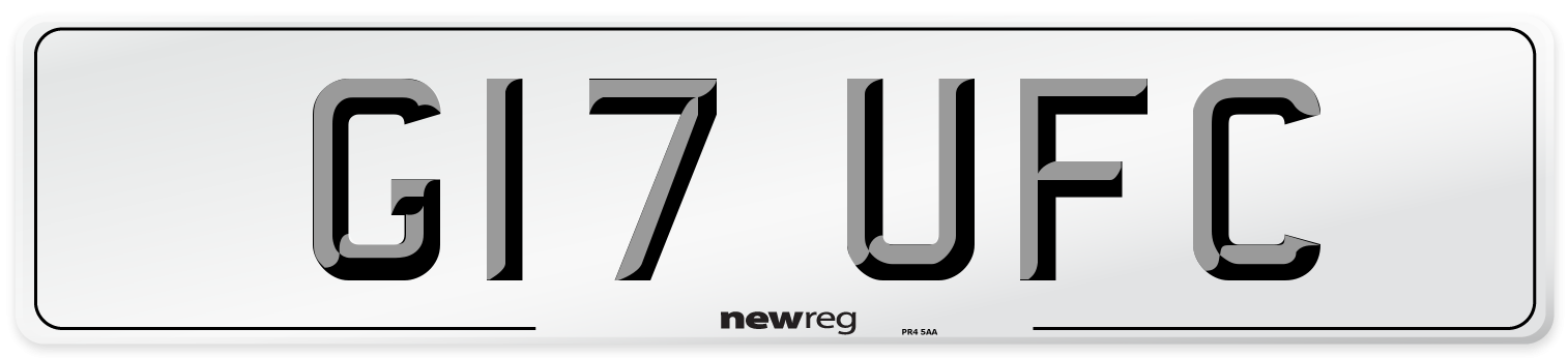 G17 UFC Front Number Plate