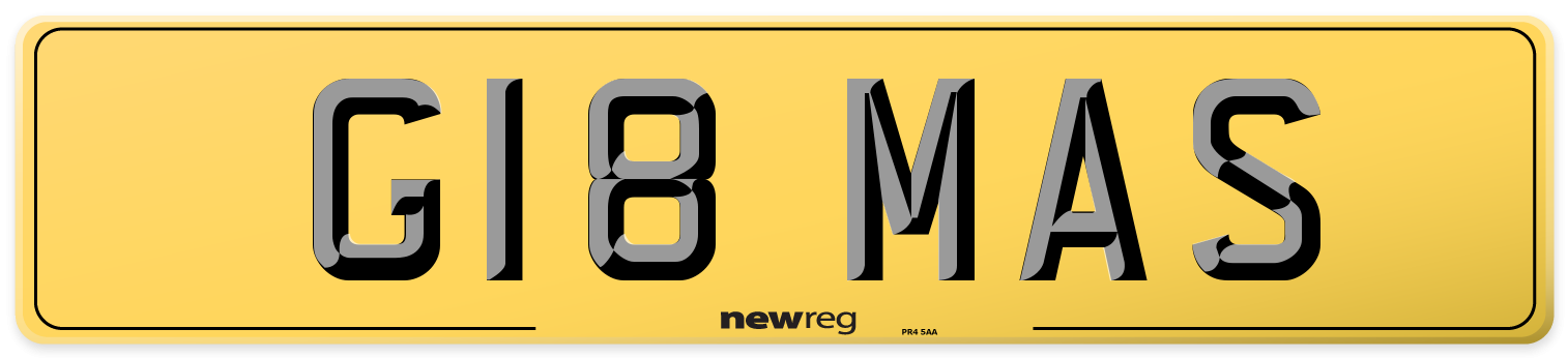 G18 MAS Rear Number Plate