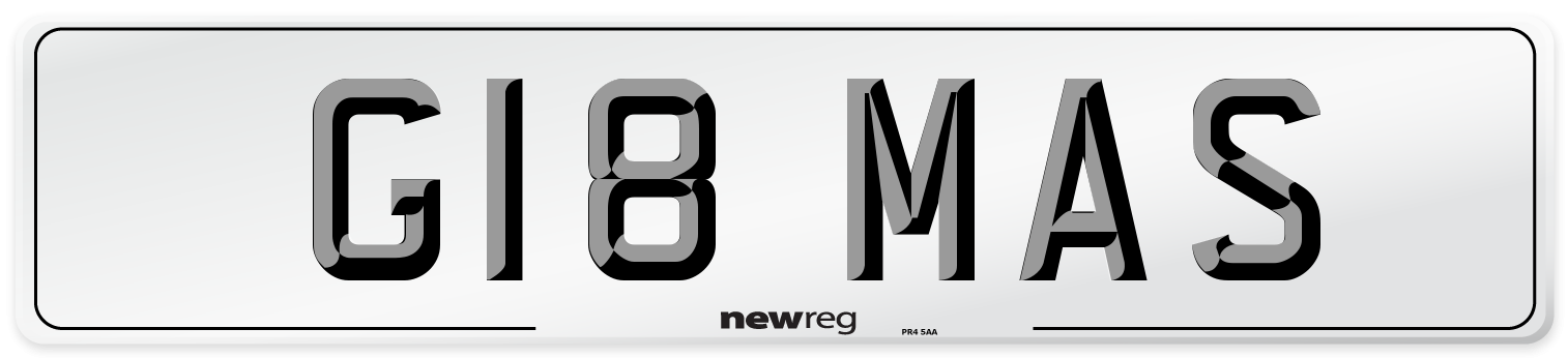 G18 MAS Front Number Plate