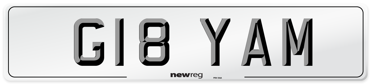 G18 YAM Front Number Plate