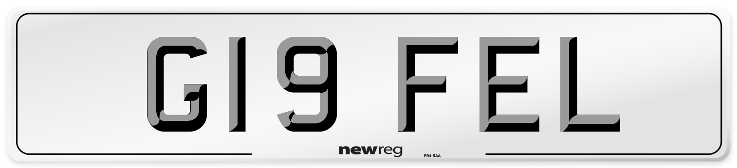 G19 FEL Front Number Plate
