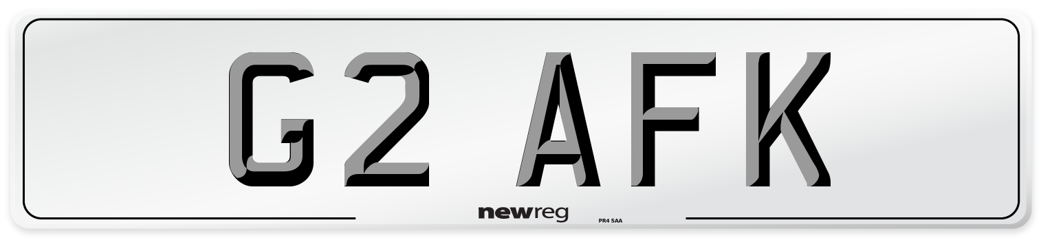 G2 AFK Front Number Plate