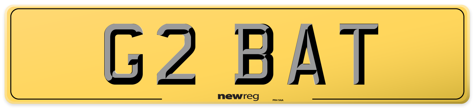 G2 BAT Rear Number Plate