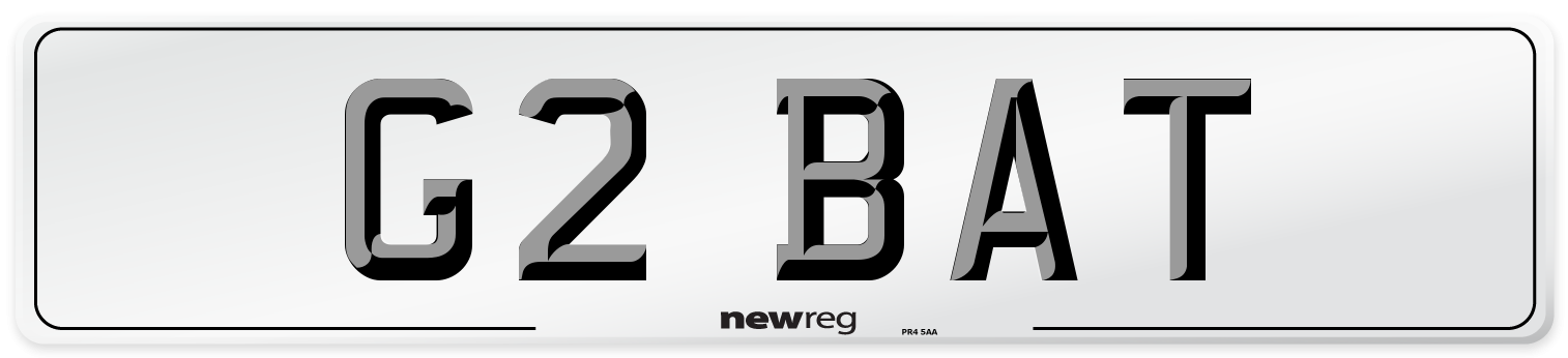 G2 BAT Front Number Plate