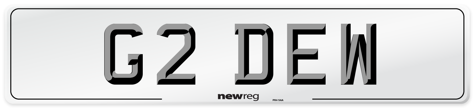 G2 DEW Front Number Plate