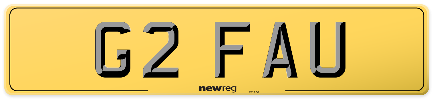 G2 FAU Rear Number Plate