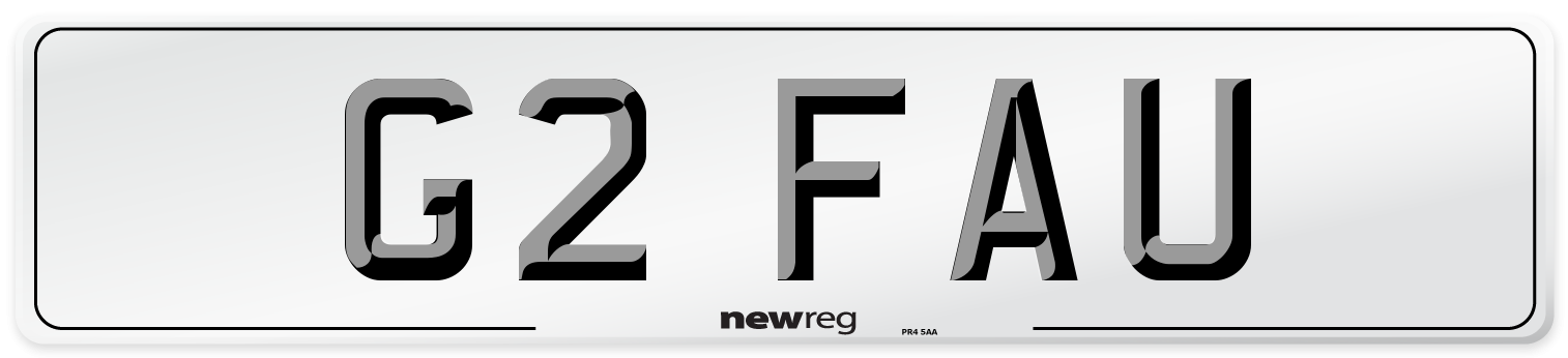 G2 FAU Front Number Plate