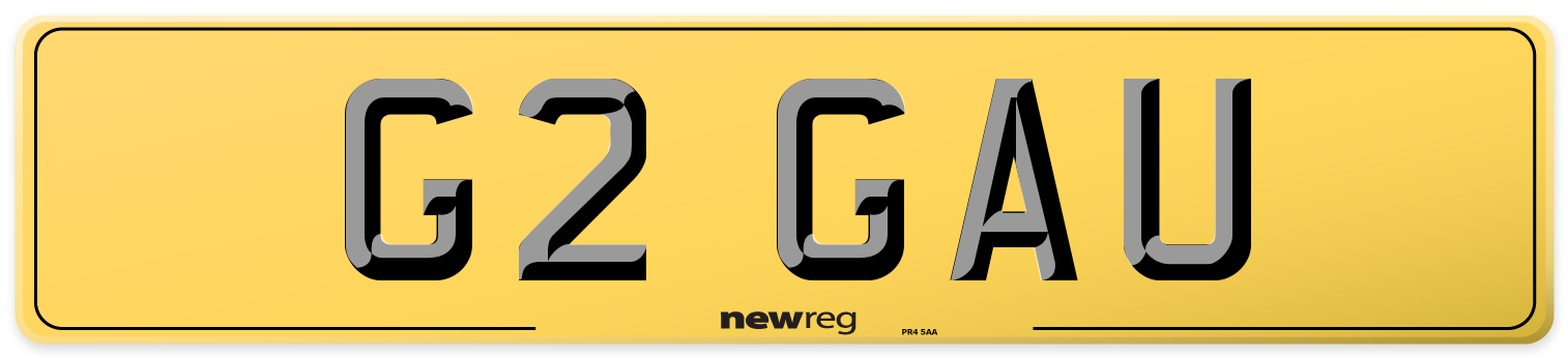 G2 GAU Rear Number Plate