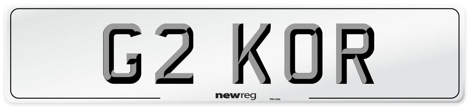G2 KOR Front Number Plate