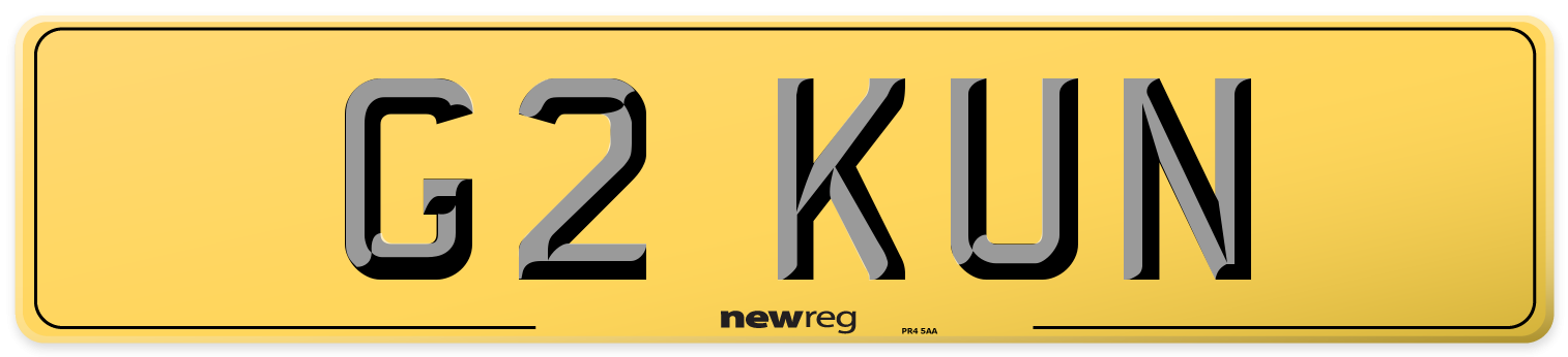 G2 KUN Rear Number Plate