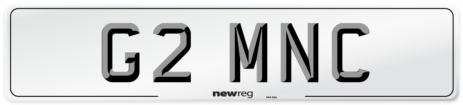 G2 MNC Front Number Plate