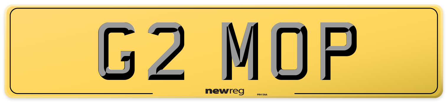 G2 MOP Rear Number Plate