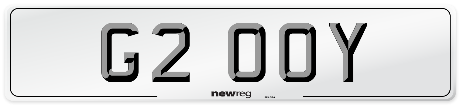 G2 OOY Front Number Plate