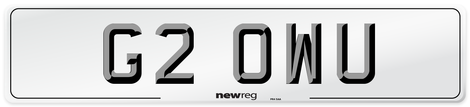 G2 OWU Front Number Plate