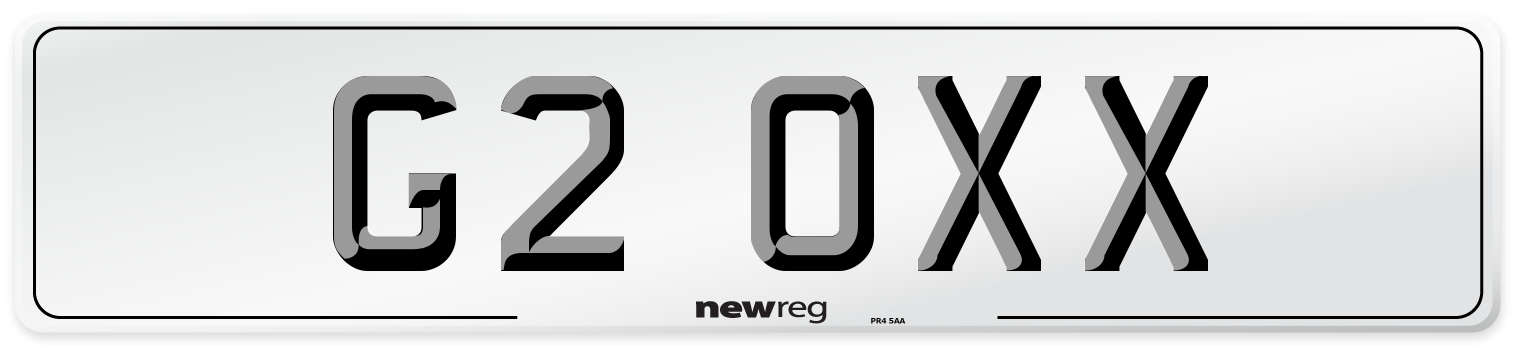 G2 OXX Front Number Plate