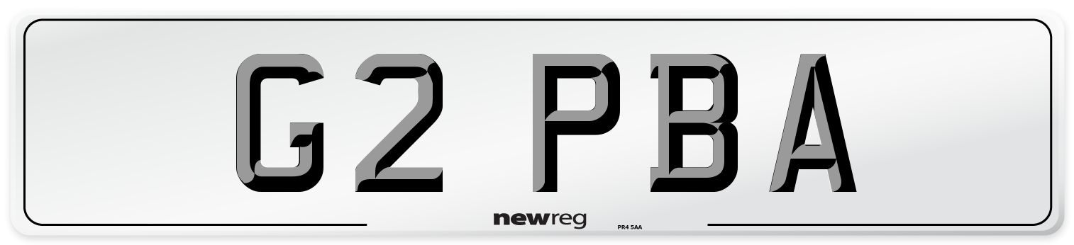 G2 PBA Front Number Plate