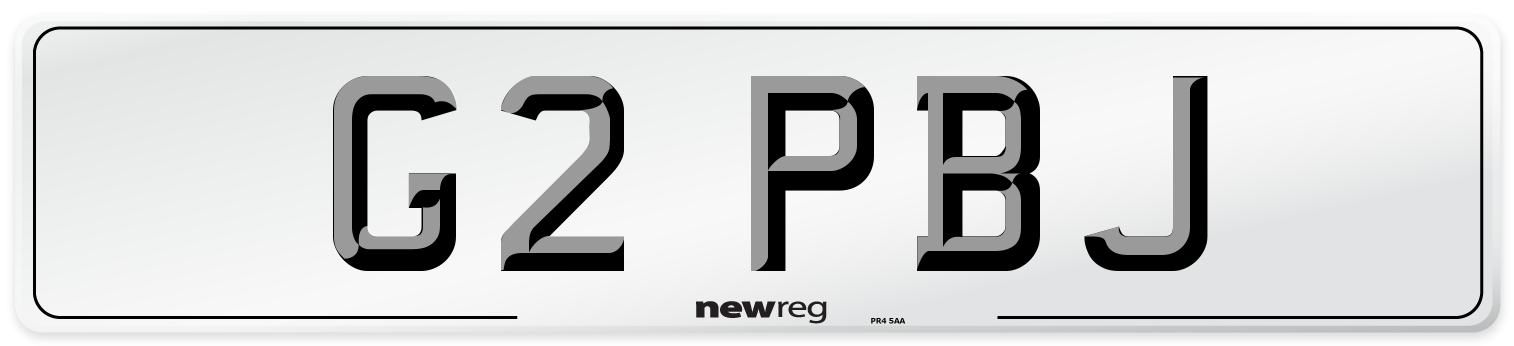 G2 PBJ Front Number Plate
