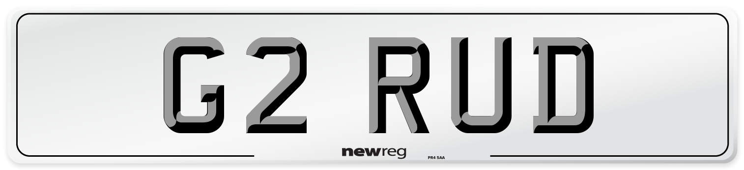 G2 RUD Front Number Plate